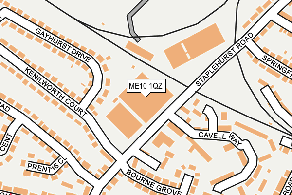 ME10 1QZ map - OS OpenMap – Local (Ordnance Survey)