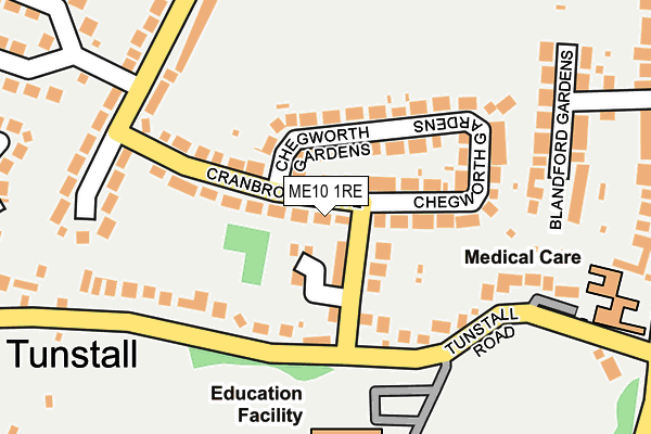 ME10 1RE map - OS OpenMap – Local (Ordnance Survey)