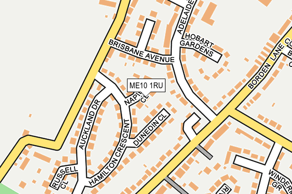 ME10 1RU map - OS OpenMap – Local (Ordnance Survey)