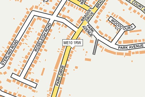 ME10 1RW map - OS OpenMap – Local (Ordnance Survey)