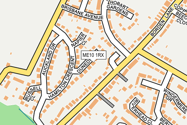 ME10 1RX map - OS OpenMap – Local (Ordnance Survey)