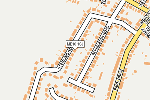 ME10 1SJ map - OS OpenMap – Local (Ordnance Survey)