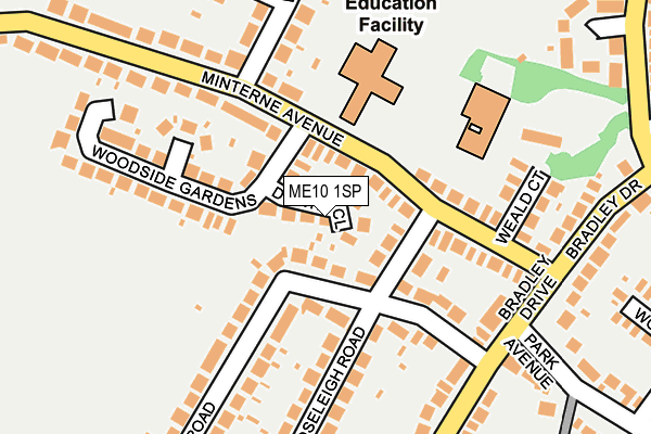ME10 1SP map - OS OpenMap – Local (Ordnance Survey)