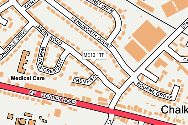 ME10 1TF map - OS OpenMap – Local (Ordnance Survey)