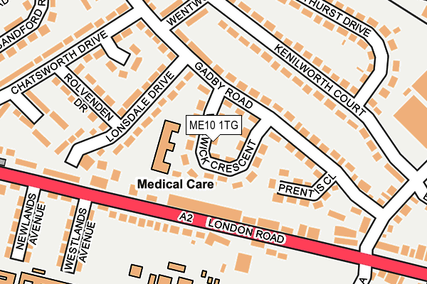 ME10 1TG map - OS OpenMap – Local (Ordnance Survey)