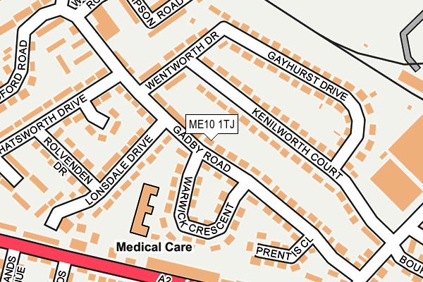 ME10 1TJ map - OS OpenMap – Local (Ordnance Survey)
