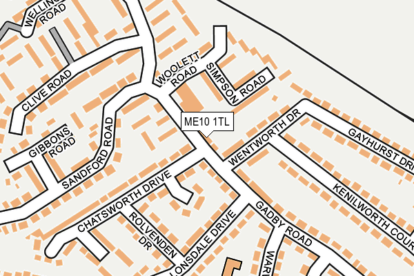 ME10 1TL map - OS OpenMap – Local (Ordnance Survey)