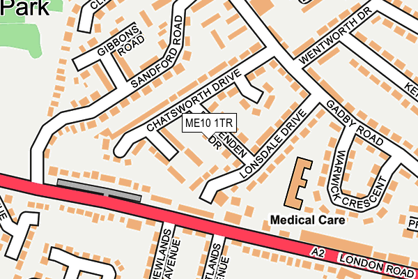 ME10 1TR map - OS OpenMap – Local (Ordnance Survey)