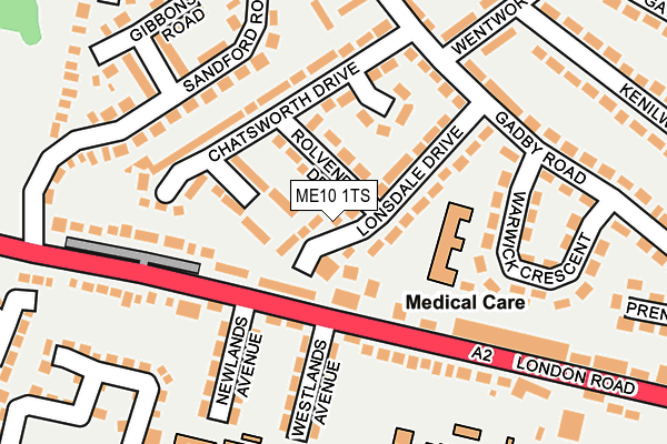ME10 1TS map - OS OpenMap – Local (Ordnance Survey)