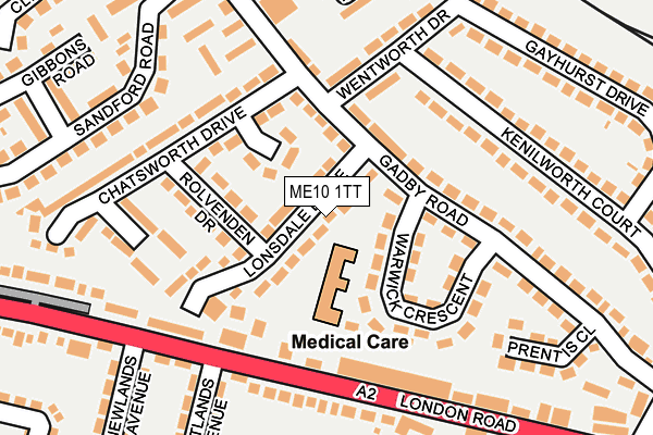 ME10 1TT map - OS OpenMap – Local (Ordnance Survey)