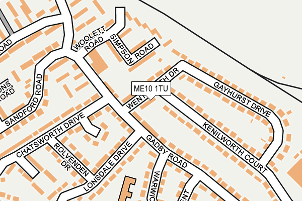 ME10 1TU map - OS OpenMap – Local (Ordnance Survey)