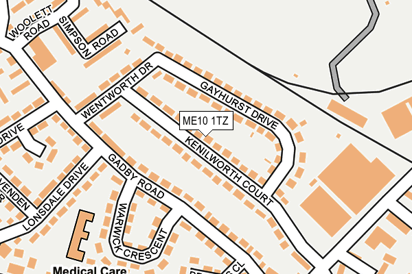 ME10 1TZ map - OS OpenMap – Local (Ordnance Survey)