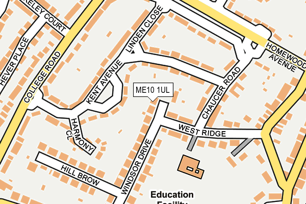 ME10 1UL map - OS OpenMap – Local (Ordnance Survey)