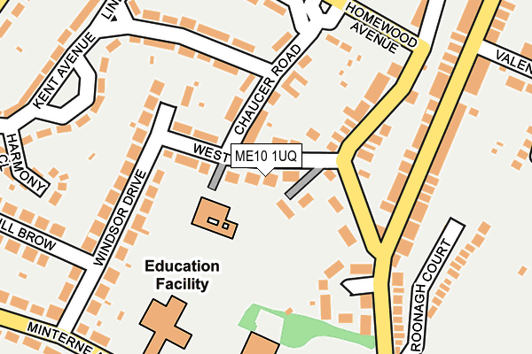 ME10 1UQ map - OS OpenMap – Local (Ordnance Survey)