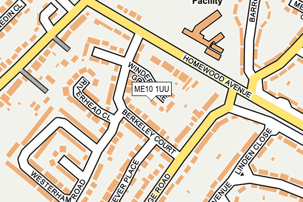 ME10 1UU map - OS OpenMap – Local (Ordnance Survey)