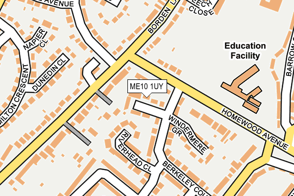 ME10 1UY map - OS OpenMap – Local (Ordnance Survey)