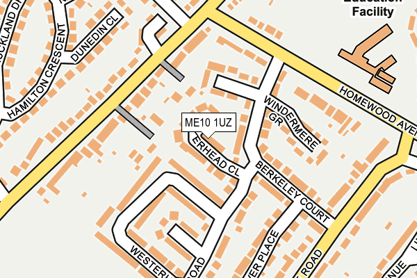 ME10 1UZ map - OS OpenMap – Local (Ordnance Survey)