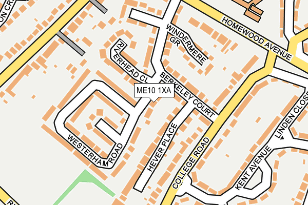 ME10 1XA map - OS OpenMap – Local (Ordnance Survey)