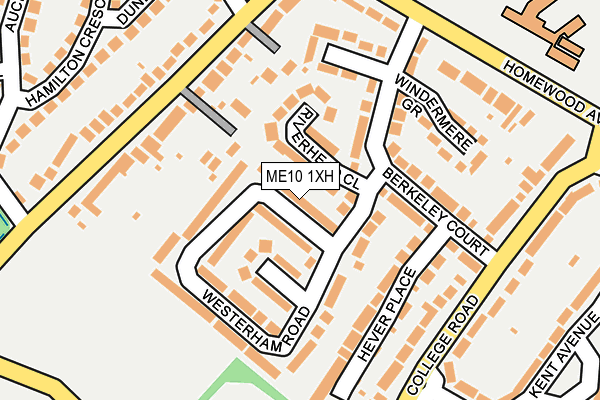 ME10 1XH map - OS OpenMap – Local (Ordnance Survey)