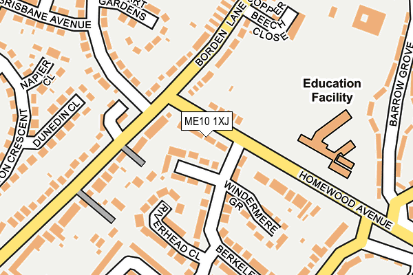 ME10 1XJ map - OS OpenMap – Local (Ordnance Survey)