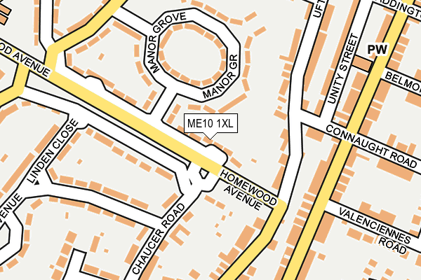 ME10 1XL map - OS OpenMap – Local (Ordnance Survey)