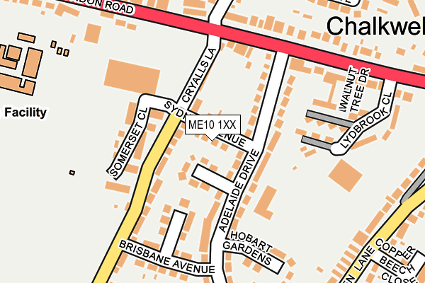 ME10 1XX map - OS OpenMap – Local (Ordnance Survey)