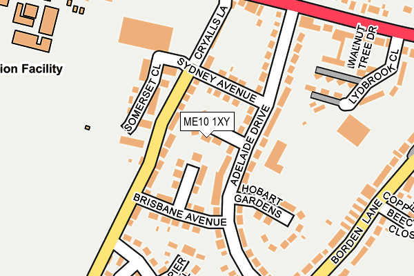 ME10 1XY map - OS OpenMap – Local (Ordnance Survey)