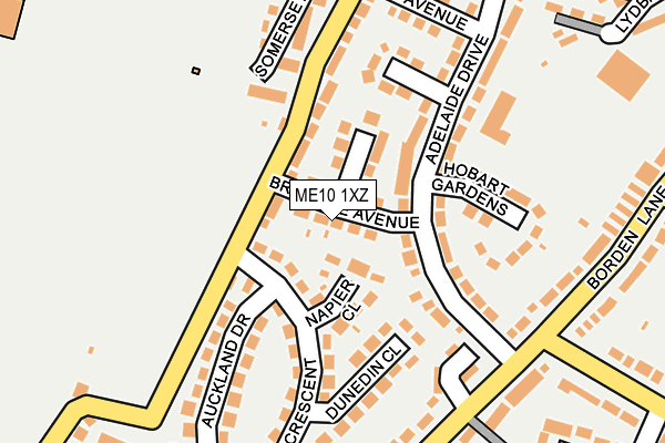 ME10 1XZ map - OS OpenMap – Local (Ordnance Survey)