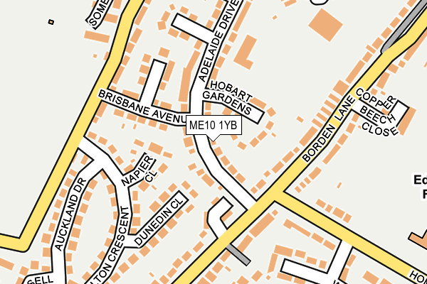ME10 1YB map - OS OpenMap – Local (Ordnance Survey)