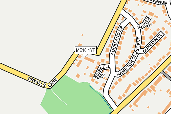 ME10 1YF map - OS OpenMap – Local (Ordnance Survey)