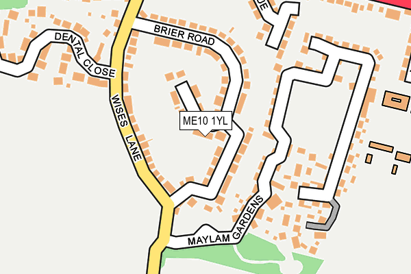 ME10 1YL map - OS OpenMap – Local (Ordnance Survey)