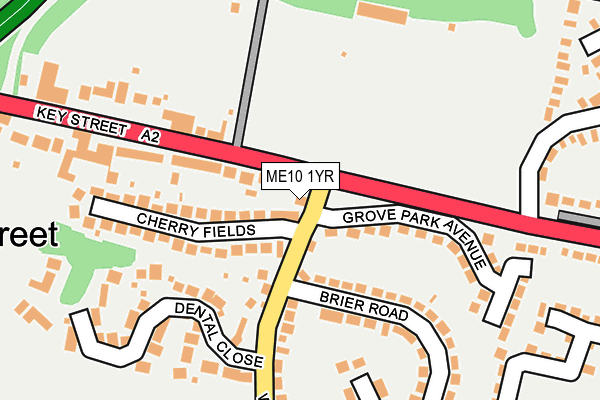 ME10 1YR map - OS OpenMap – Local (Ordnance Survey)