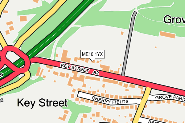 ME10 1YX map - OS OpenMap – Local (Ordnance Survey)