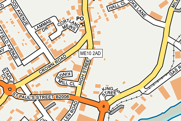ME10 2AD map - OS OpenMap – Local (Ordnance Survey)