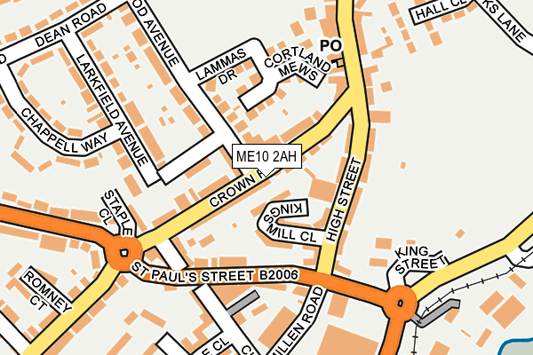 ME10 2AH map - OS OpenMap – Local (Ordnance Survey)