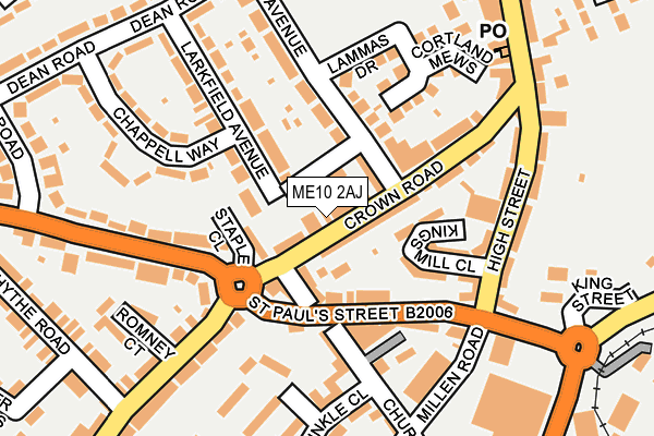 ME10 2AJ map - OS OpenMap – Local (Ordnance Survey)