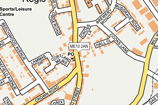 ME10 2AN map - OS OpenMap – Local (Ordnance Survey)