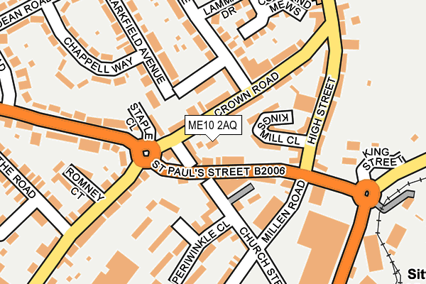 ME10 2AQ map - OS OpenMap – Local (Ordnance Survey)