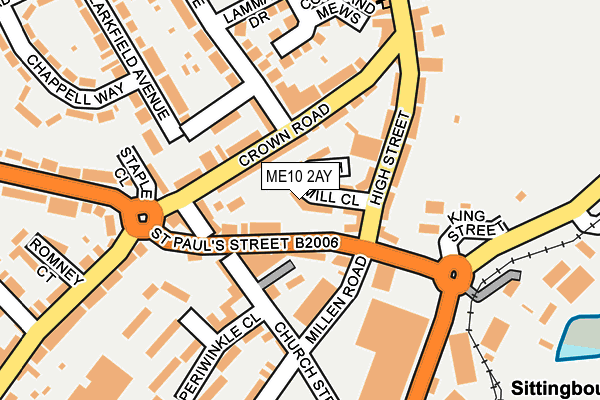 ME10 2AY map - OS OpenMap – Local (Ordnance Survey)