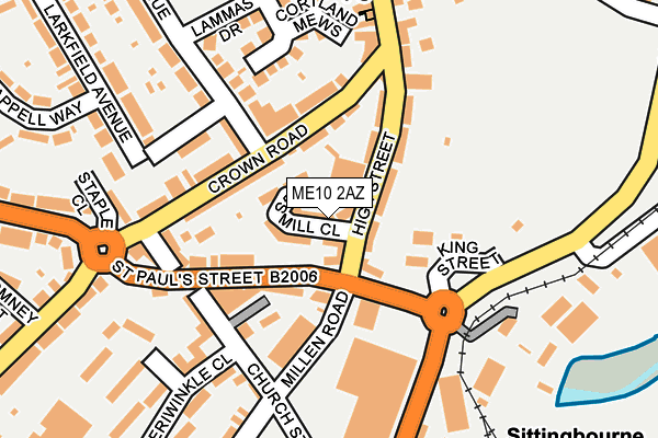 ME10 2AZ map - OS OpenMap – Local (Ordnance Survey)