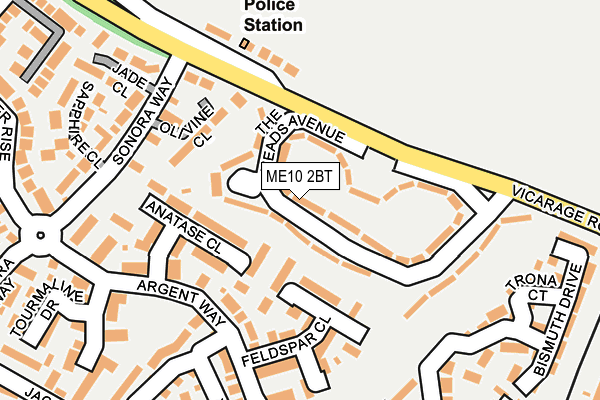 ME10 2BT map - OS OpenMap – Local (Ordnance Survey)