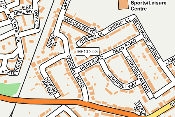 ME10 2DG map - OS OpenMap – Local (Ordnance Survey)