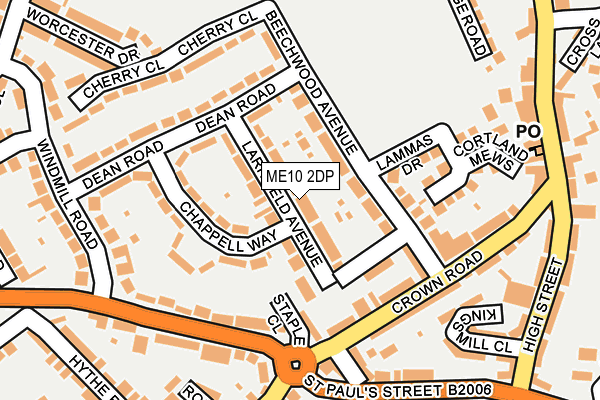 ME10 2DP map - OS OpenMap – Local (Ordnance Survey)