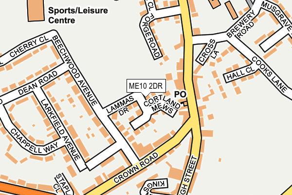 ME10 2DR map - OS OpenMap – Local (Ordnance Survey)