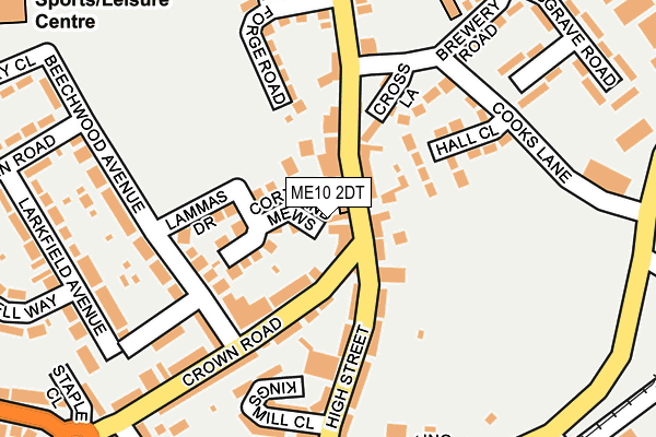 ME10 2DT map - OS OpenMap – Local (Ordnance Survey)