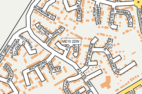 ME10 2DW map - OS OpenMap – Local (Ordnance Survey)
