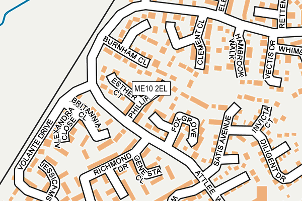 ME10 2EL map - OS OpenMap – Local (Ordnance Survey)