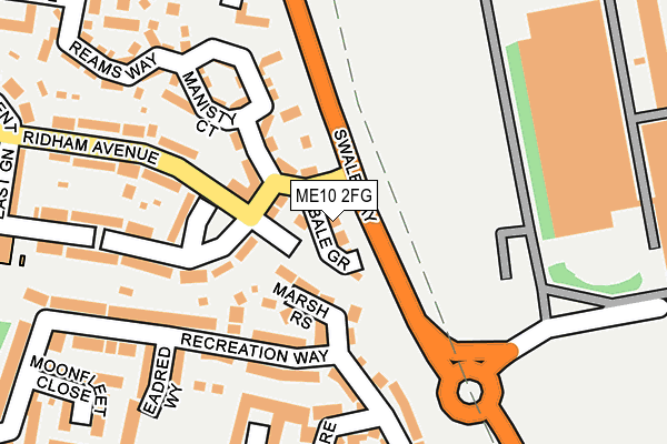 ME10 2FG map - OS OpenMap – Local (Ordnance Survey)