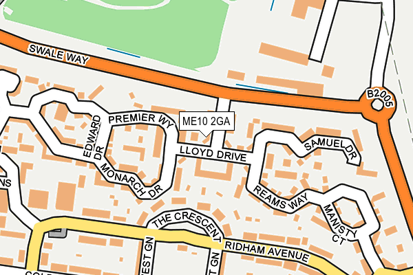 ME10 2GA map - OS OpenMap – Local (Ordnance Survey)