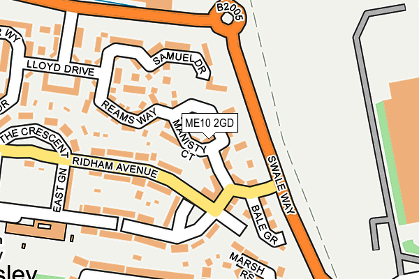 ME10 2GD map - OS OpenMap – Local (Ordnance Survey)